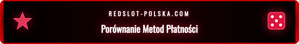 Dostępne metody wpłat i wypłat w Redslot, w tym BLIK i karty.