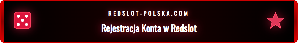 Proces zakładania konta gracza w Redslot krok po kroku na laptopie.