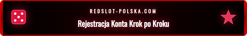 Formularz rejestracyjny na stronie Redslot, jak założyć konto.